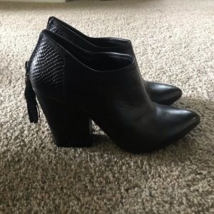 Bata Leather heeled booties